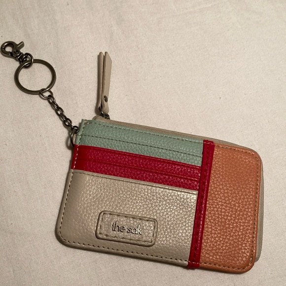 The Sak Iris Colorblock Leather Keychain Wallet - Picture 1 of 9